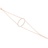 0.21ct 14k Rose Gold Diamond Lady's Oval Bracelet